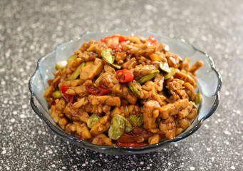 Homemade Indonesian Traditional Food With Tempe