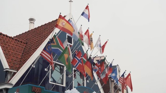 country flags in the bilding 