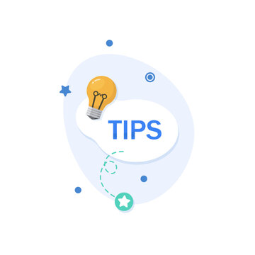 Tips icon,Helpful tricks with useful information for website or blog post