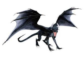 Fototapeta premium 3D Rendering Fairy Tale Dragon on White