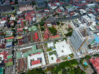 Beautiful aerial view of the town of San Pedro Costa Rica 