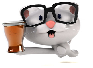 Fun cat - 3D Illustration