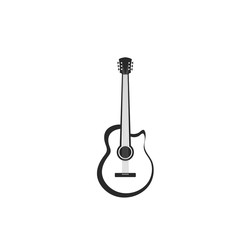 Fototapeta premium Guitar logo template vector icon illustration