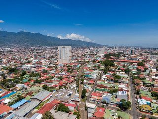 Obraz premium Beautiful aerial view of the town of San Pedro Costa Rica 