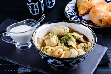 dumplings stuffed with chopped veal