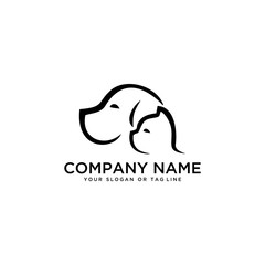 creative logo design Dog and Cat vector template