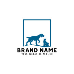 creative logo design Dog and Cat vector template