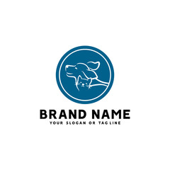 Fototapeta premium creative logo design Dog and Cat vector template