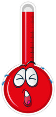 Thermometer with red liquid inside