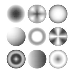 Set of halftone style circles.