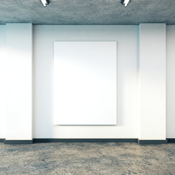 interior with empty poster