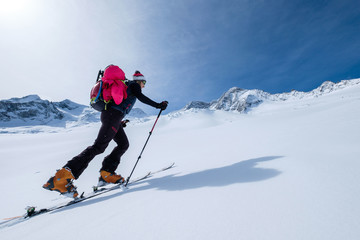 Ski touring ascent