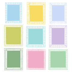 Bullet journal hand drawn vector frames for notebook, diary and planner. Set of doodle colored borders isolated on white background. 