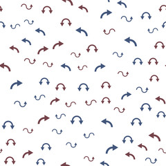 Seamless vector pattern with different arrows. Modern cursor illustration