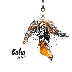 Creative Boho Style Feathers.