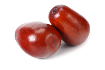 fresh date fruit isolated on white background.