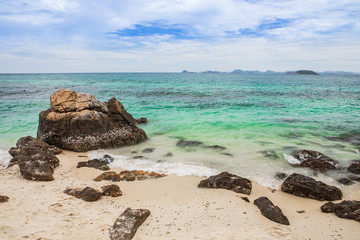 Beautiful tropical beach in Sameasarn island, Chonburi province, Thailand.