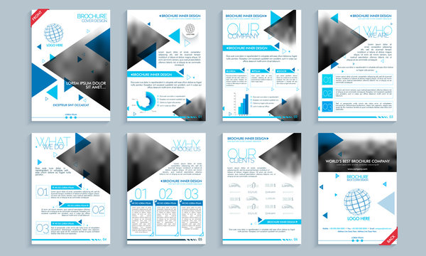 Business brochure, template or flyer set.