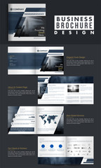 Eight Pages Professional Business Brochure Set.