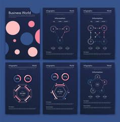 Modern infographic vector concept. Business graphics brochures.