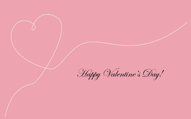 Valentine's day heart background, vector illustration