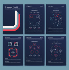 Modern infographic vector concept. Business graphics brochures.
