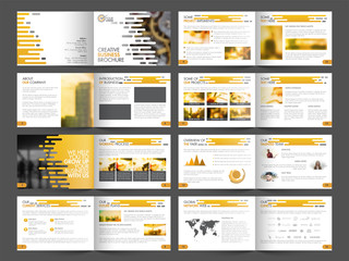 Professional Sixteen Pages Business Brochure Set.