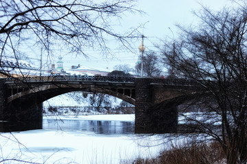 old town landscape architecture winter