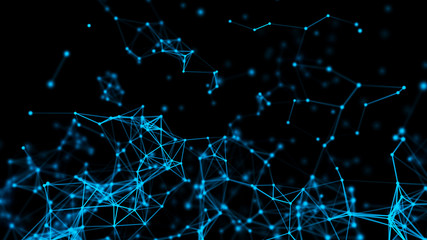 Abstract graphic design. Network connection background. 3d rendering.
