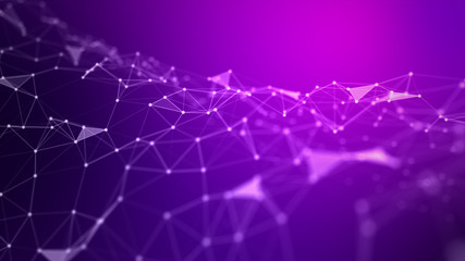 Abstract background Dot and connect line for cyber technology futuristic and network connection...