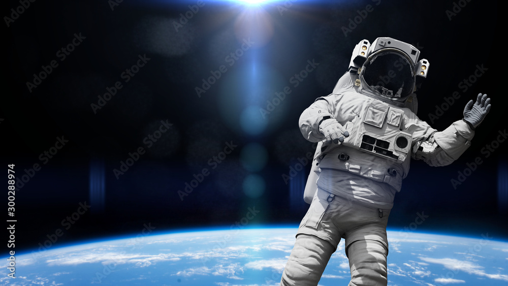 Canvas Prints astronaut in orbit of planet earth