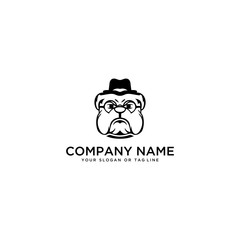 logo design Bulldog vector template white background