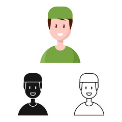 Isolated object of doctor and anesthetist logo. Collection of doctor and professional stock symbol for web.