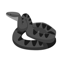Vector design of python and serpent sign. Graphic of python and crawling stock vector illustration.