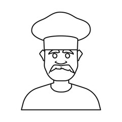 Vector illustration of hat and cook icon. Collection of hat and man stock vector illustration.