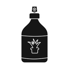 Isolated object of bottle and oil sign. Web element of bottle and aloe vector icon for stock.