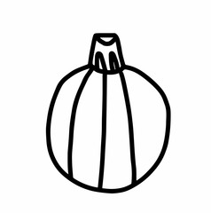 Vector Christmas tree decoration.Scandinavian style.Doodle black sketch line illustration.Design for backgrounds, web and coloring.