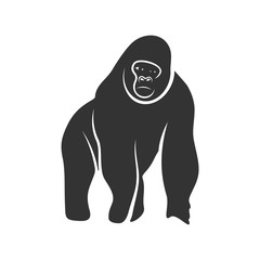 Gorilla Logo Design Vector. King kong logo Template