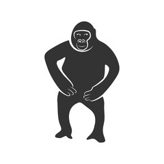 Gorilla Logo Design Vector. King kong logo Template