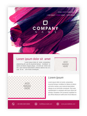 Abstract Brochure, Template or Flyer for Business.