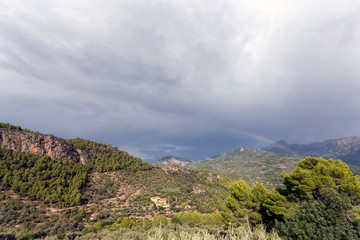 Fototapeta na wymiar Rainbow over Mallorca