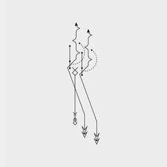 Line Dot Tattoo Design