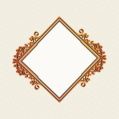 Floral design decorated frame.