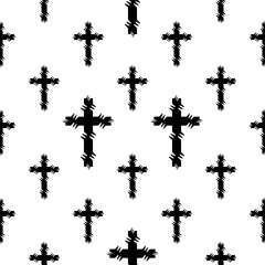 Obraz premium Christian Cross Seamless Pattern