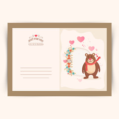 Beautiful greeting card for Valentine's Day Celebration.