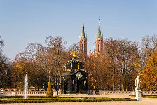 Jesień w Parku Branickich, Wersal Podlasie, Białystok, Podlasie, Polska