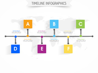 Timeline infographic template for Business concept.