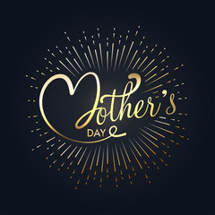 Golden Mother's Day lettering design.