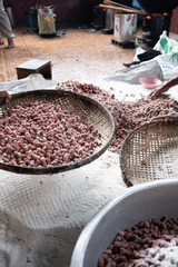 Dialium indum linn in LEGUMINOSAE Dry and fresh , Peeled and dried in the sun to dry and then processed at Pattani, Thailand