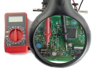 Repair and close up electronic circuit board. 